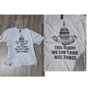 US Congress T-Shirt USA Shirt United States Shirt Capital Building Shirt Size XL